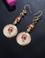 Fashion Gold Color Skull Shape Decorated Earrings