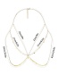 Fashion Gold Color Triangle Shape Decorated Body Chain