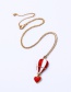 Fashion Gold Color Heart Shape Decorated Necklace
