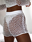 Sexy White Hollow Out Design Pure Color Short Pants