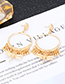Fashion Gold Color Dragonfly Shape Decorated Earrings