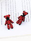Fashion Red Bear Shape Decorated Earrings