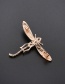 Fashion Gold Color+green Dragonfly Shape Decorated Brooch