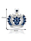 Fashion Blue Full Diamond Decorated Brooch