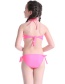 Sexy Pink Off-the-shoulder Design Tassel Swimwear(2pcs)