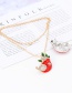 Fashion Gold Color Full Diamond Decorated Necklace
