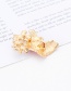 Fashion Gold Color+red Hollow Out Design Shoe Shape Brooch