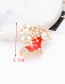 Fashion Gold Color+red Hollow Out Design Shoe Shape Brooch