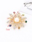 Fashion Multi-color Snowflake Shape Decorated Brooch