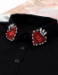 Fashion Black Heart Shape Decorated Fake Collar