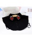 Fashion Black Heart Shape Decorated Fake Collar