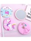 Fashion Pink Heart&unicorn Pattern Decorated Mirror