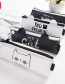 Fashion White Cat&letter Pattern Decorated Pencil Bag