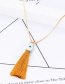 Fashion Blue Tassel Decorated Pure Color Necklace