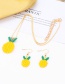 Fashion Orange Pineapple Shape Decorated Necklace