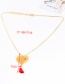 Fashion Gold Color Pineapple Shape Decorated Necklace