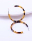 Fashion Black+yellow Round Shape Decorated Earrings