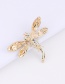 Fashion Black+white Dragonfly Shape Decorated Brooch