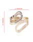 Fashion Gold Color Geometric Shape Decorated Pure Color Bracelet