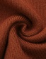 Fashion Orange Round Neckline Design Long Sleeves Sweater Dress