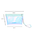 Fashion Blue Transparent Decorated Cosmetic Bag