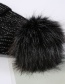 Fashion Beige Fuzzy Ball Decorated Hat