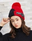 Fashion Red+black Color-matching Decorated Hat