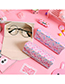 Fashion Black+pink Carrot Pattern Decorated Glasses Case