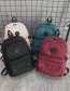 Fashion Red Pure Color Decorated Backpack
