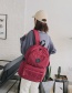 Fashion Green Pure Color Decorated Backpack