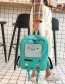 Fashion Blue Color Matching Decorated Backpack