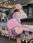 Fashion Pink Stripe Pattern Decorated Backpack (2 Pcs )