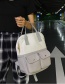 Fashion Gray+white Color-matching Decorated Backpack