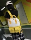 Fashion Yellow+white Color-matching Decorated Backpack