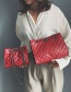 Fashion Red Grids Pattern Decorated Bag