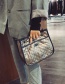 Fashion Bronze Grids Pattern Decorated Bag