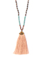 Bohemia Red Gemstone&tassel Decorated Long Necklace