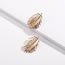 Fashion Gold Color Leaf Shape Design Pure Color Earrings