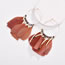 Fashion Brown Feather Decorated Earrings
