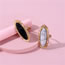 Fashion White Oval Shape Decorated Ring