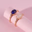 Fashion Beieg Oval Shape Decorated Ring