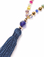 Fashion Pink Tassel Decorated Necklace