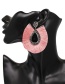 Fashion Pink Waterdrop Shape Decorated Tassel Earrings