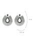 Fashion Gray Waterdrop Shape Decorated Tassel Earrings