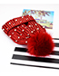 Fashion Red Full Pearl Decorated Hat