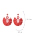 Fashion White Hollow Out Design Pure Color Earrings