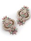 Fashion Multi-color Full Diamond Decorated Earrings