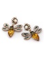 Fashion Champagne Bee Shape Design Earrings