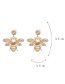 Fashion Gold Color Bee Shape Design Earrings