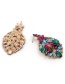 Fashion Multi-color Full Diamond Decorated Earrings